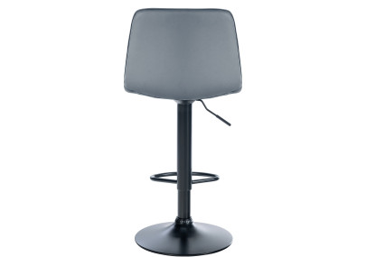 Tabouret de bar Lex, similicuir, noir/gris