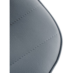 Tabouret de bar Lex, similicuir, noir gris