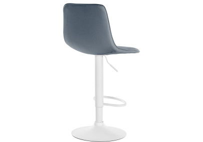 Tabouret de bar Lex, similicuir, blanc/gris