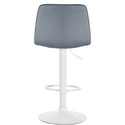Tabouret de bar Lex, similicuir, blanc gris