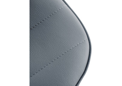 Tabouret de bar Lex, similicuir, gris chromé