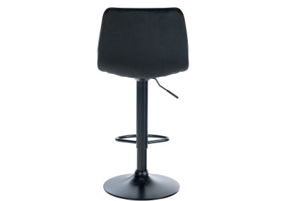 Taburete de bar Lex de terciopelo, negro