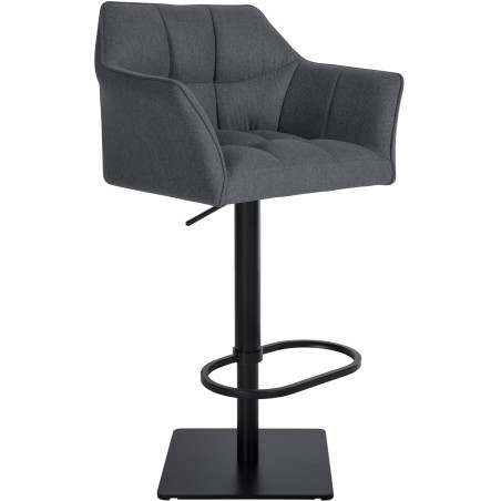 Taburete de bar Damaso B, fieltro gris