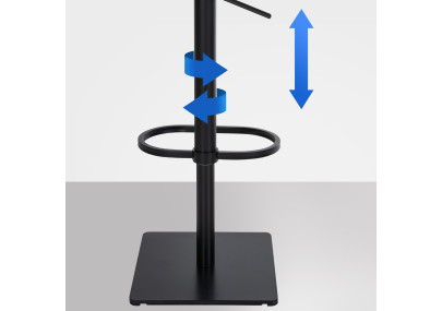 Tabouret de bar Damaso B, feutre gris