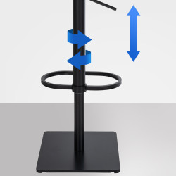 Tabouret de bar en feutre Damaso B gris