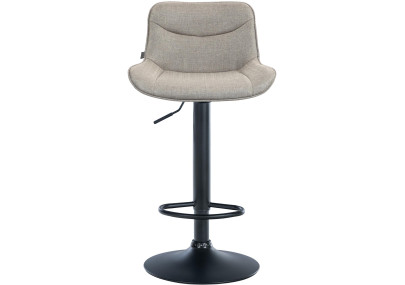 Lot de 2 tabourets de bar Vonore tissu noir taupe