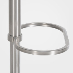 Tabouret de bar en feutre Damaso E gris