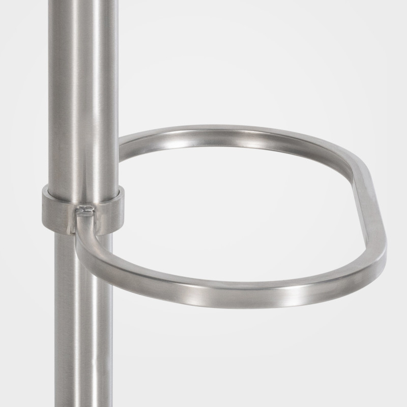 Tabouret de bar en feutre Damaso E gris