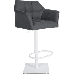 Tabouret de bar Damaso W en feutre gris