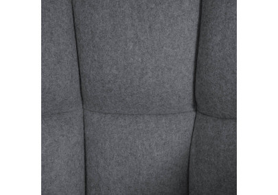 Taburete de bar Damaso W de fieltro, gris