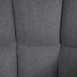 Taburete de bar Damaso W de fieltro, gris