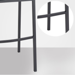 Tabouret de bar Damaso B en feutre gris à 4 pieds