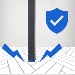 Tabouret de bar Damaso B en feutre avec piètement à 4 pieds gris