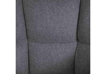 Taburete de bar Damaso E de fieltro con estructura de 4 patas, gris