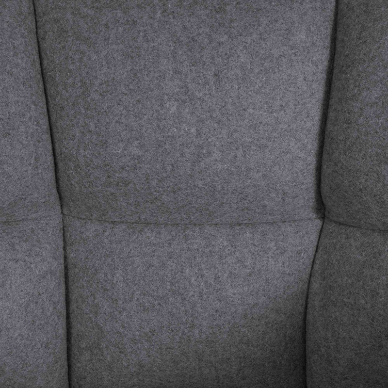 Taburete de bar Damaso E de fieltro con estructura de 4 patas, gris