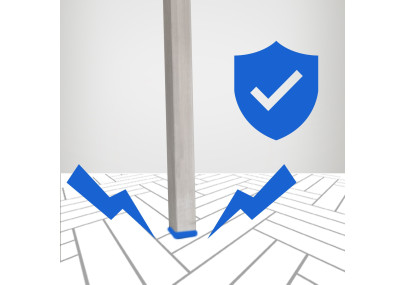 Tabouret de bar Damaso E en feutre gris à 4 pieds