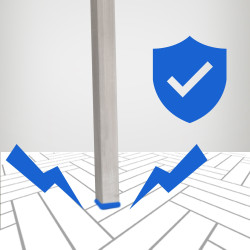 Taburete de bar Damaso E de fieltro con estructura de 4 patas, gris