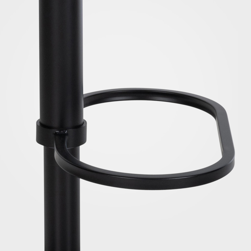 Tabouret de bar en velours Damaso B gris