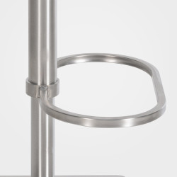 Tabouret de bar en velours Damaso E gris