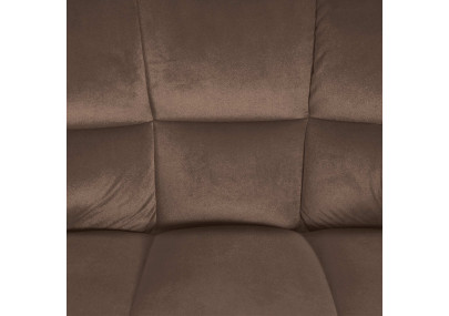 Sgabello da bar Damaso E, velluto, marrone