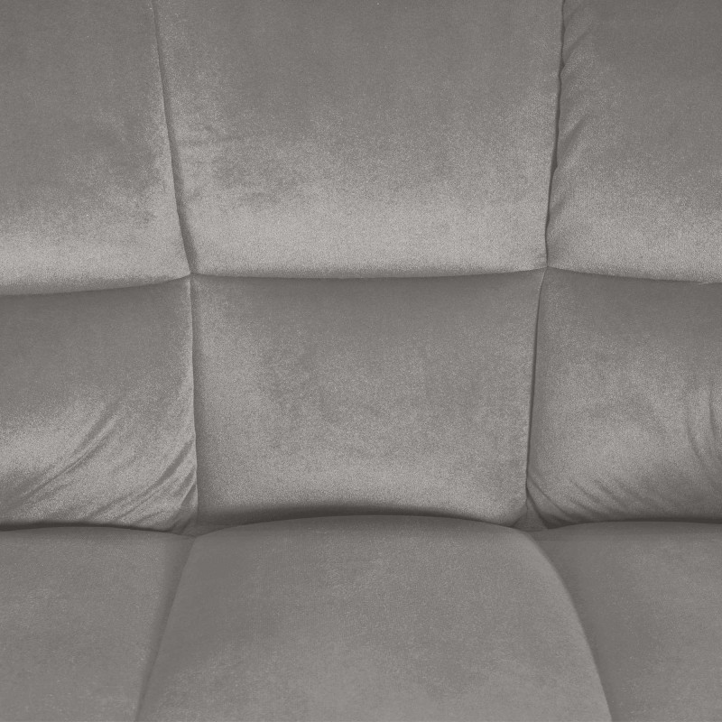 Sgabello da bar in velluto Damaso E con struttura a 4 gambe, grigio