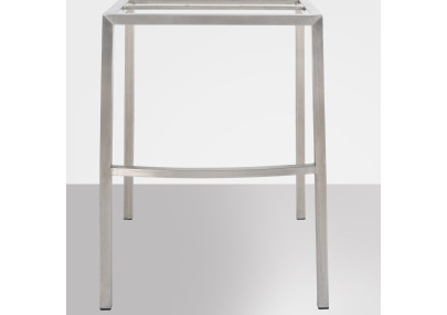 Sgabello da bar in velluto Damaso E con struttura a 4 gambe, grigio