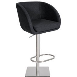 Tabouret de bar en feutre Gambo E anthracite