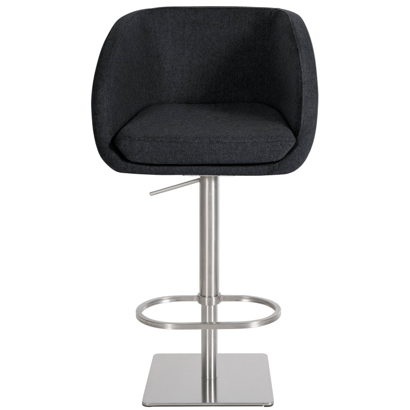 Sgabello da bar Gambo E, feltro, antracite