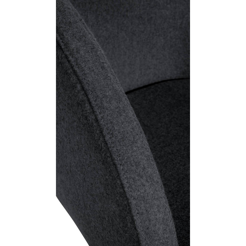 Tabouret de bar en feutre Gambo E anthracite