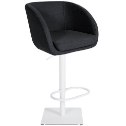 Tabouret de bar Gambo W en feutre anthracite