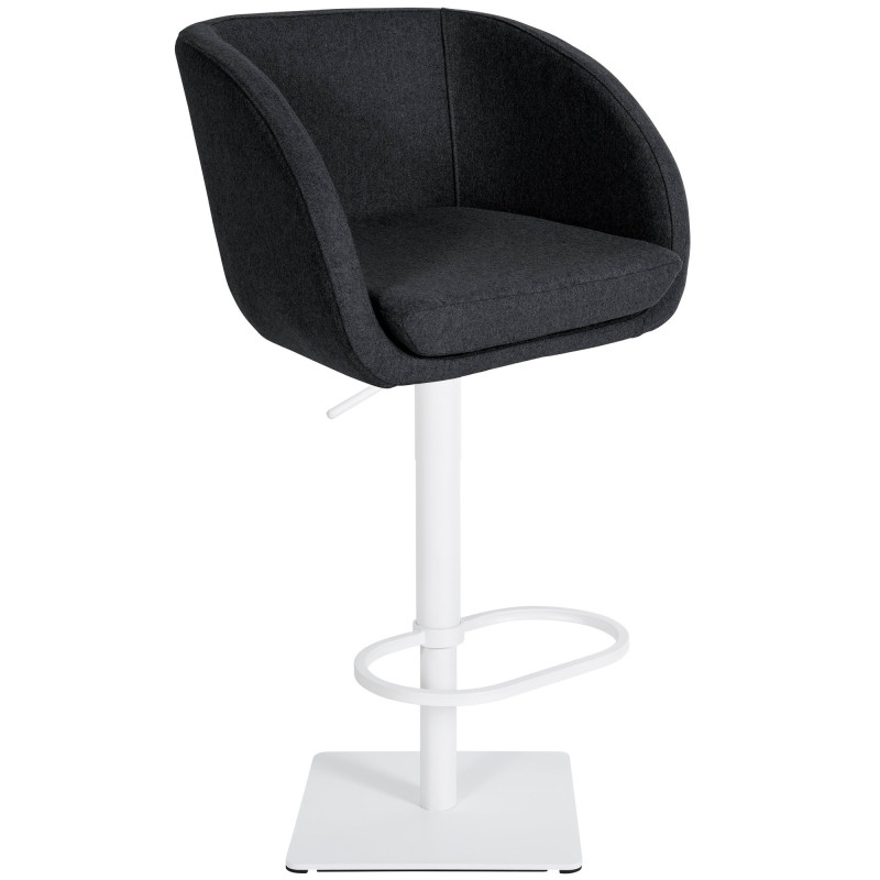 Tabouret de bar Gambo W en feutre anthracite