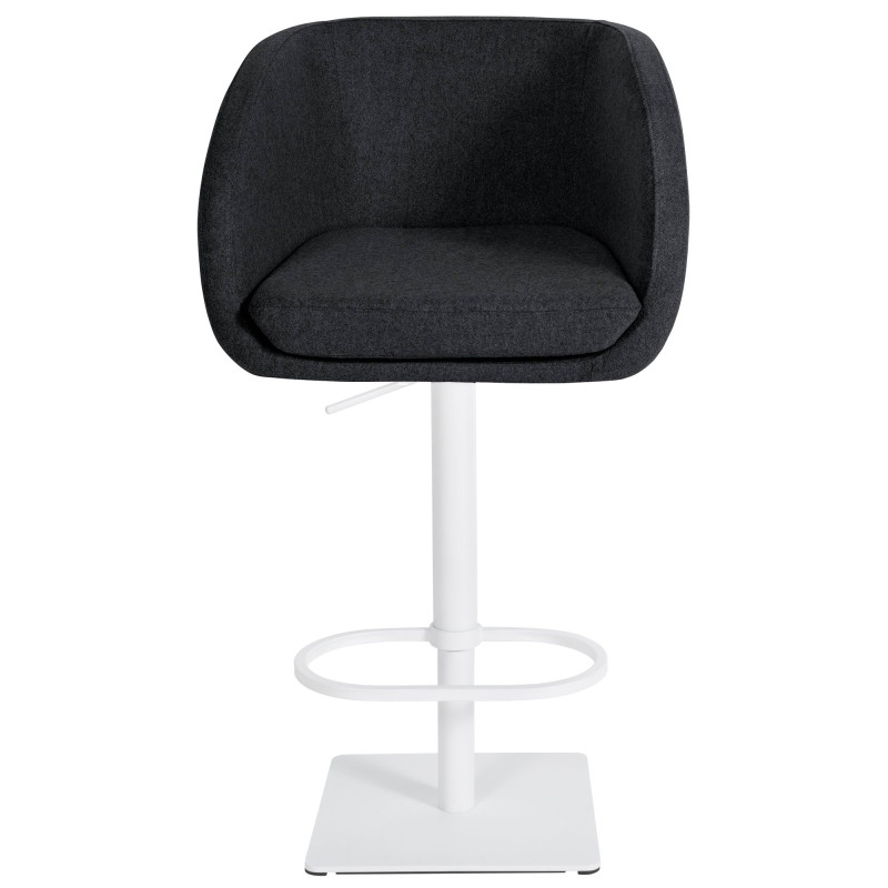 Tabouret de bar Gambo W en feutre anthracite