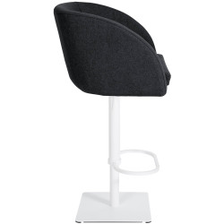 Tabouret de bar Gambo W en feutre anthracite