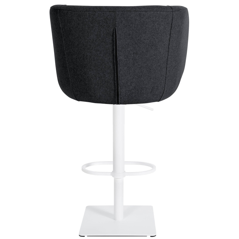 Tabouret de bar Gambo W en feutre anthracite