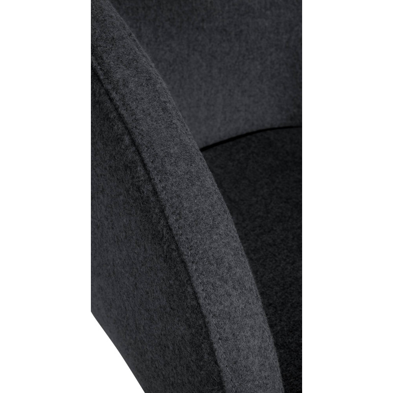 Tabouret de bar Gambo W en feutre anthracite