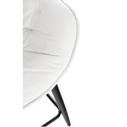 Banqueta de bar Gibson 76 em veludo, branco creme