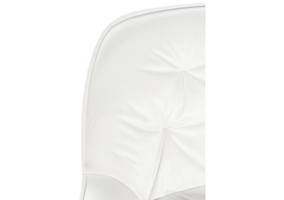 Taburete de bar Gibson 76 de terciopelo, blanco crema