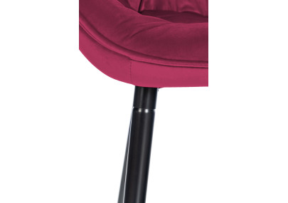 Sgabello da bar Gibson 76 in velluto, viola