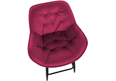 Taburete de bar Gibson 76 de terciopelo, morado