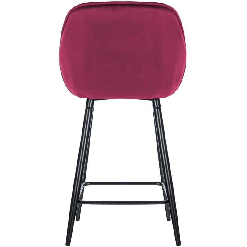 Taburete de bar Gibson 76 de terciopelo, morado