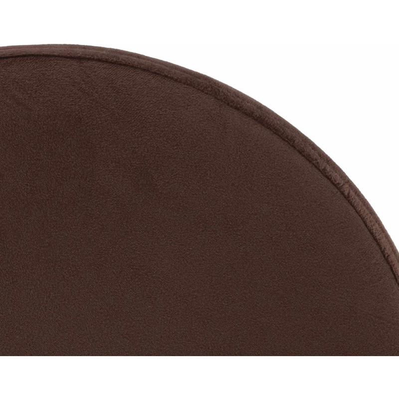 Tabouret de bar en velours Ponte, chromé brun