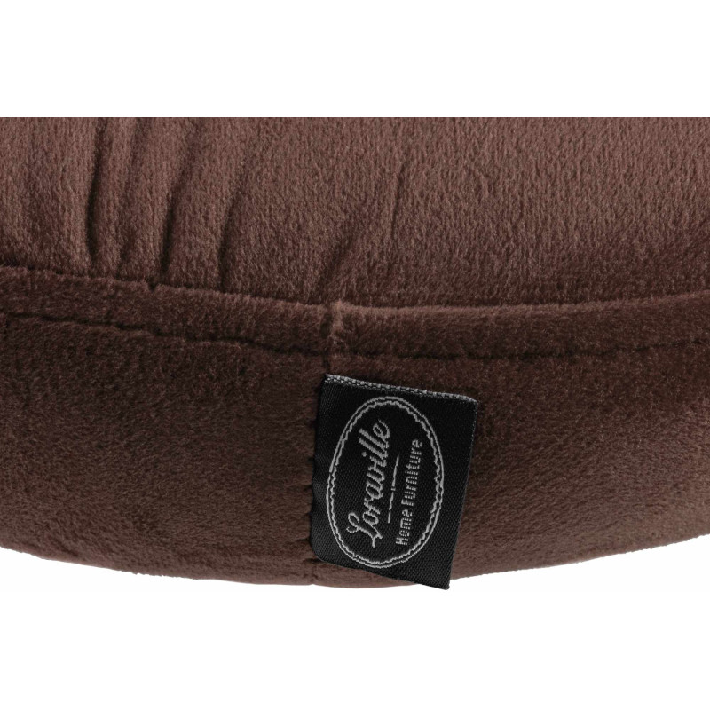 Tabouret de bar en velours Ponte, chromé brun