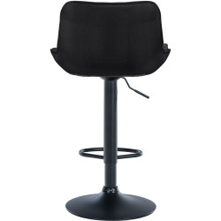 Lot de 2 tabourets de bar Vonore, tissu, noir noir