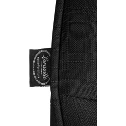 Lot de 2 tabourets de bar Vonore, tissu, noir