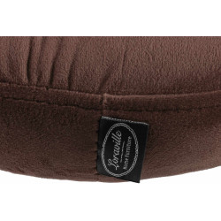 Banqueta de bar Ponte em veludo, preta/marrom