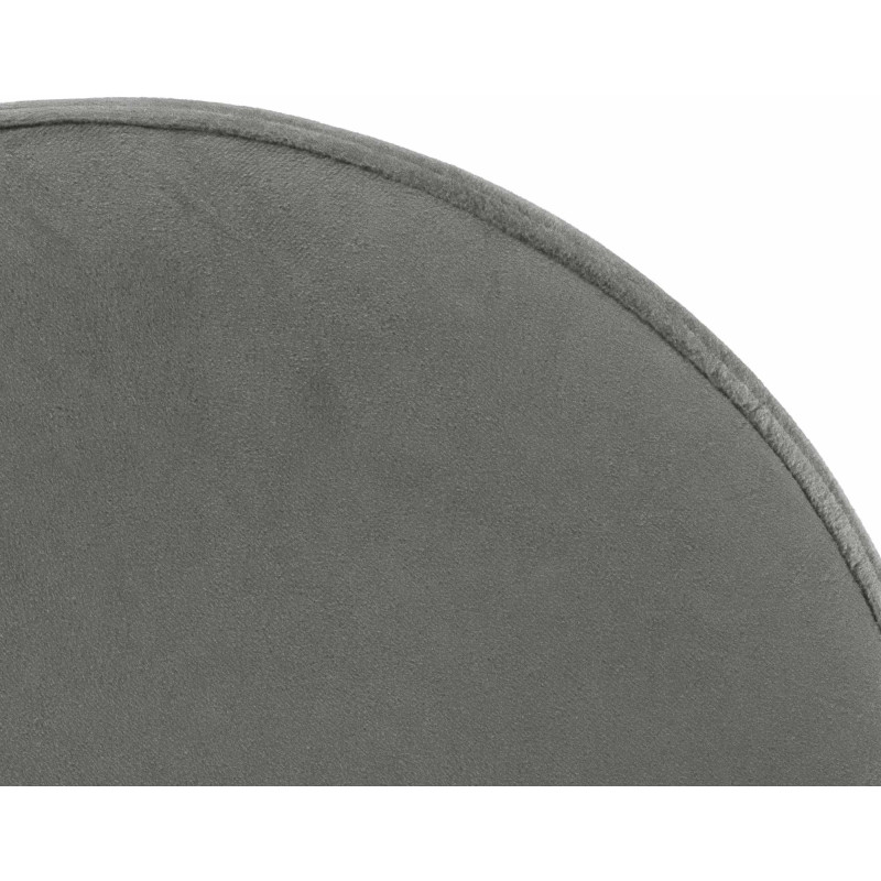 Tabouret de bar en velours Ponte, noir et gris