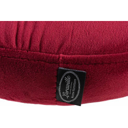 Tabouret de bar en velours Ponte, noir rouge