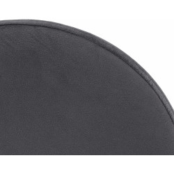 Tabouret de bar Ponte, velours, blanc/gris foncé