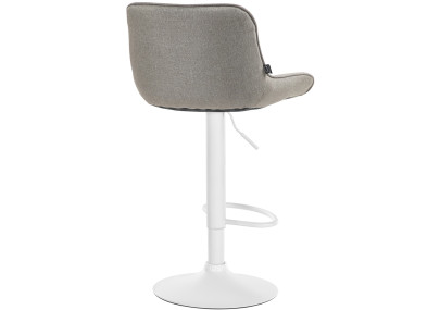 Lot de 2 tabourets de bar Vonore tissu blanc taupe