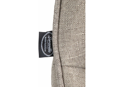 Ensemble de 2 tabourets de bar Vonore, tissu blanc/taupe